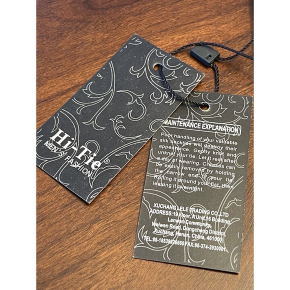 Hi Tie, Gold, Hand Made, 100% Silk, Men’s Neck Tie - Picture 11 of 11